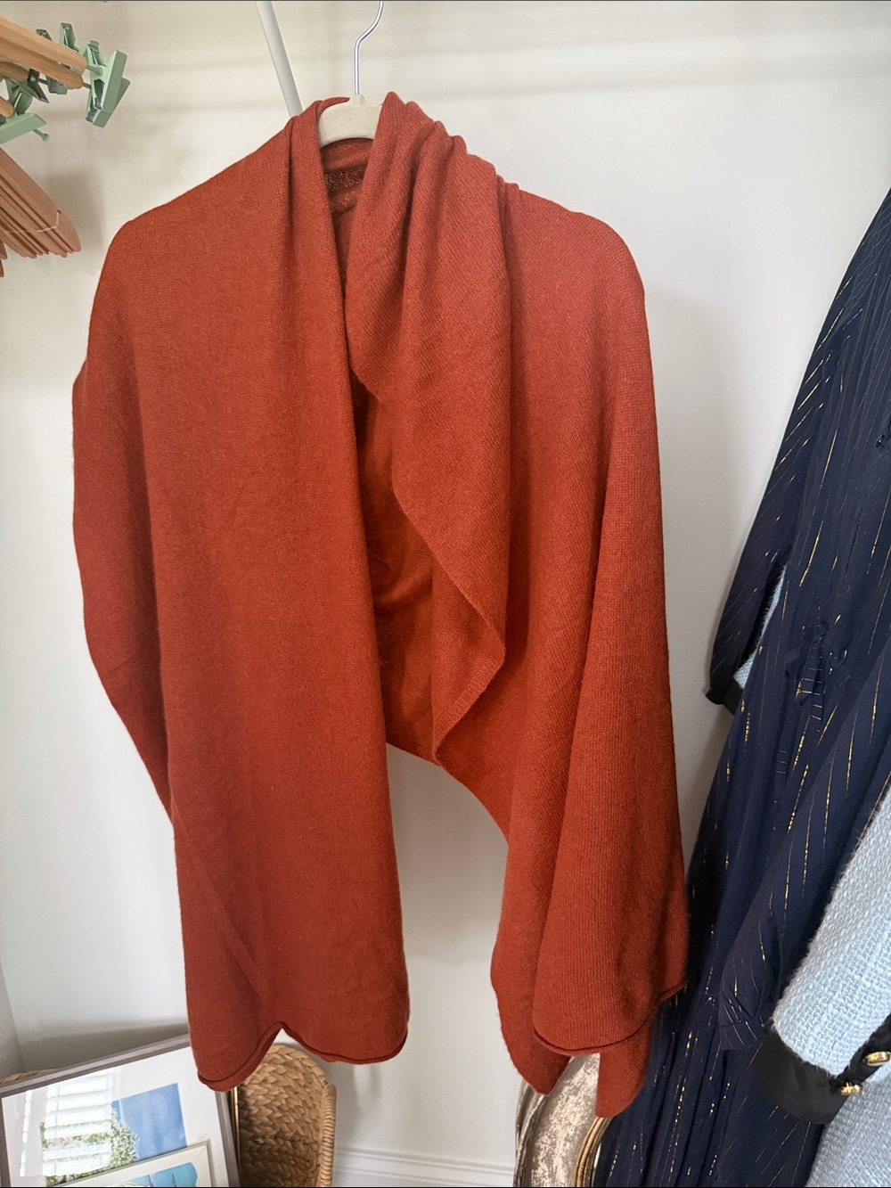 J. Crew Oversized Cashmere Wrap - Rust